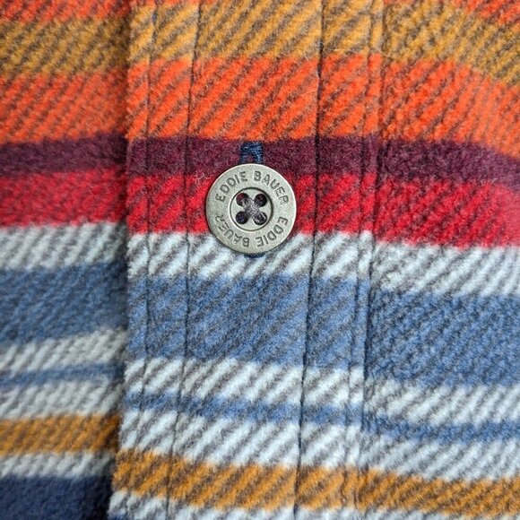 Eddie Bauer Striped Fleece button up - Picture 5 of 6